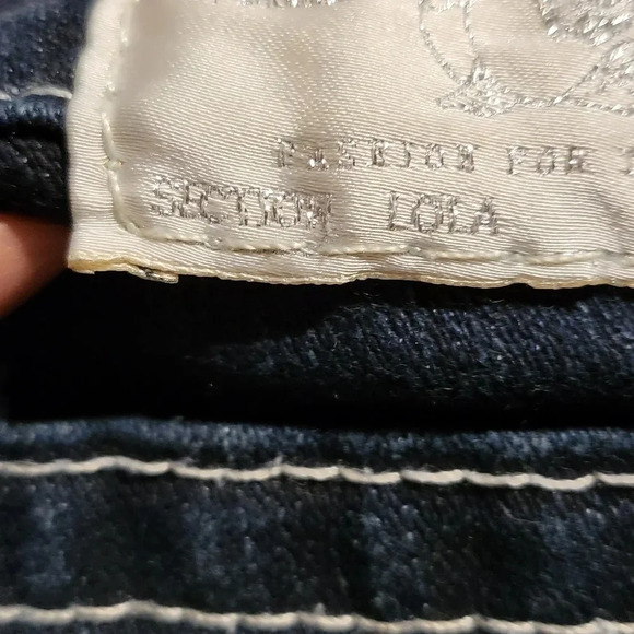 True Religion Lola Jeans Sequin Pocket Logo Cut:603155 style:104H06CI #0014 - Picture 9 of 10